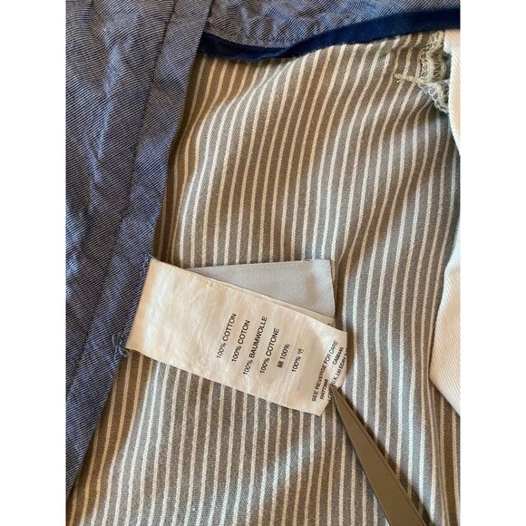 J. CREW 10.5" Club Shorts Men 34W Striped Grey/White Flat Front Casual Chino - Picture 11 of 16